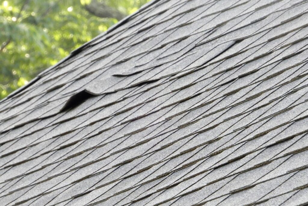 curling shingles