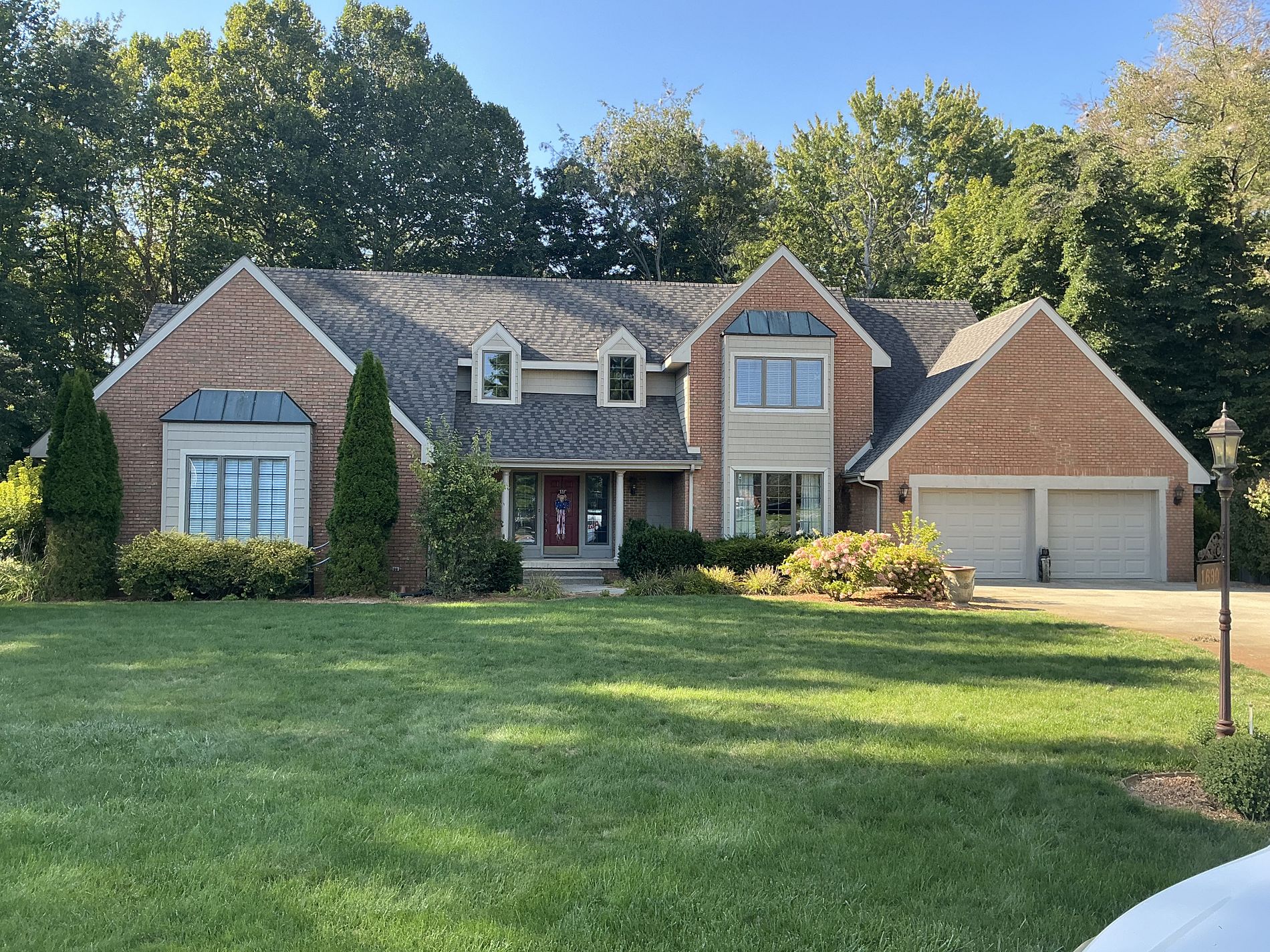 Brick home with newly installed windows